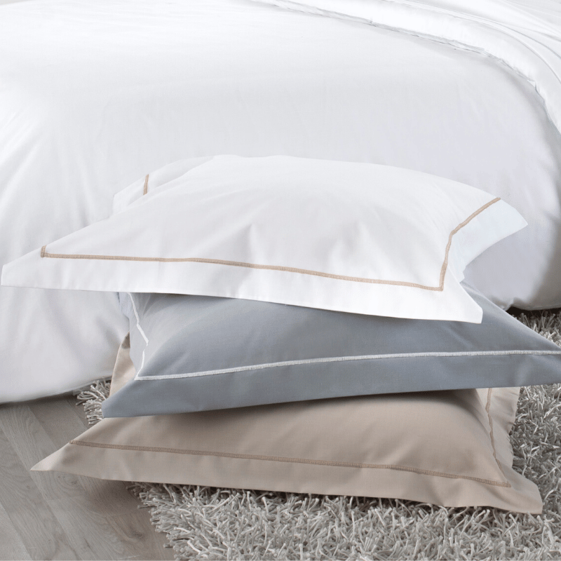 Tissco - Taie d'oreiller avec passepoil pour hôtel - Made in France